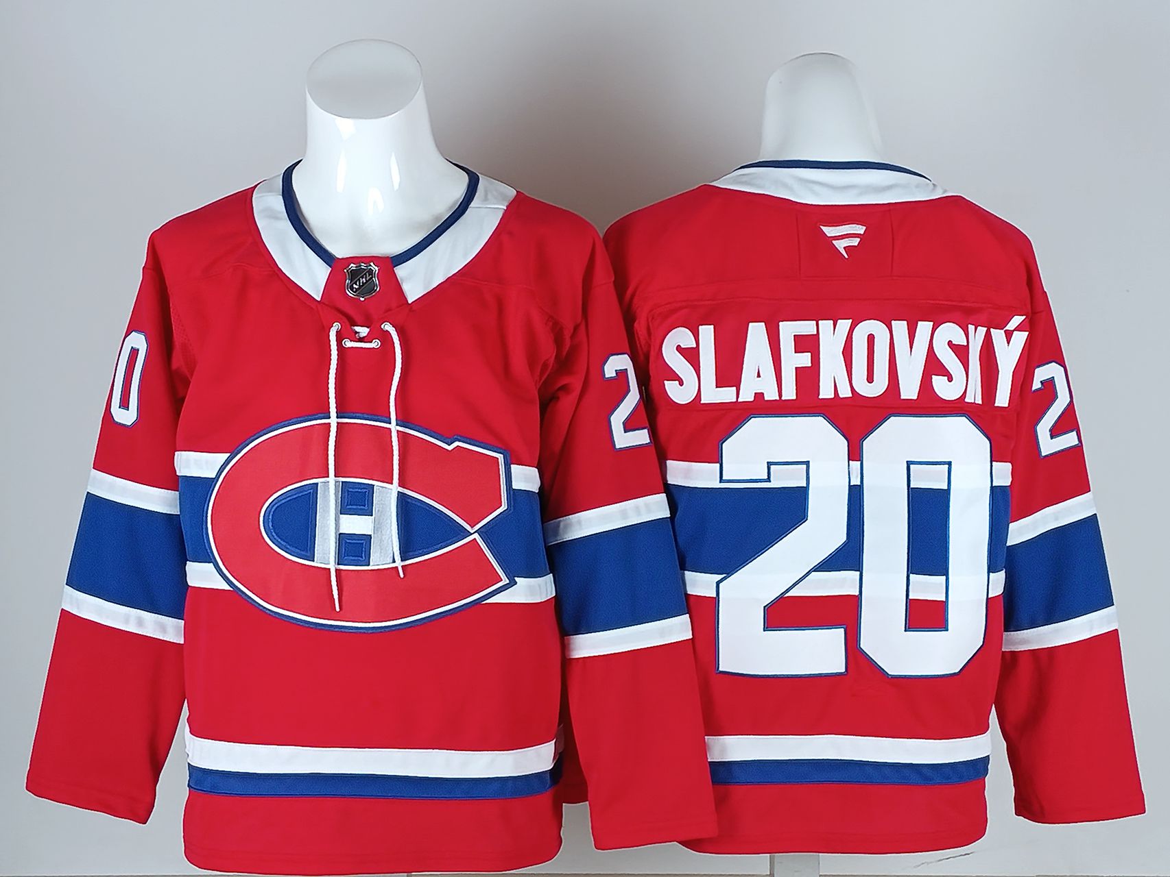 Men 2026 Montreal Canadiens #20 Slafkovsky Red NHL Jersey style 01